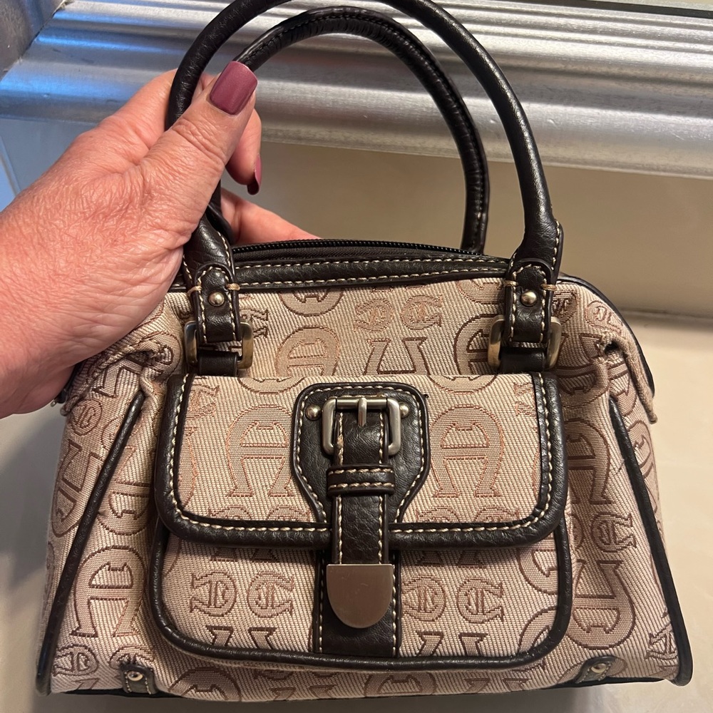 Etienne Aigner Tan and Brown Mini Bag